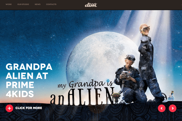 Studio dim website preview